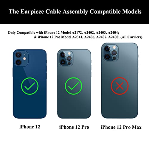 Lozop For Iphone 12/12 Pro Earpiece Speaker Replacement & Earspeaker Ear Piece Proximity Light Sensor Flex Cable With Repair Tools Compatible With Iphone 12/12 Pro 6.1 Inch #TOP1