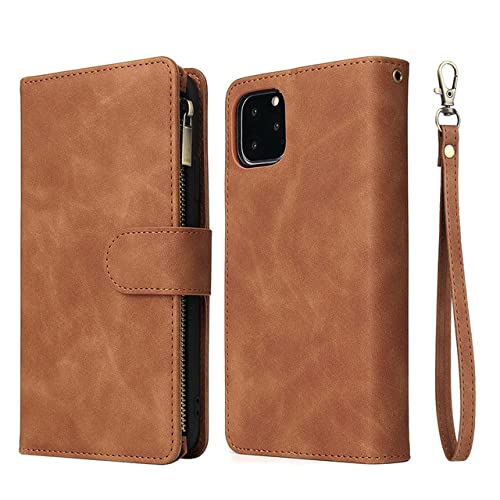 Étui en cuir de luxe pour iPhone 12 style portefeuille vintage