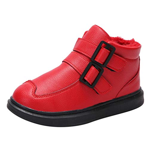 Geilisungren Botas de Nieve Botas de Invierno para Niños Calentar Forrada Botas de Esqui Impermeables Antideslizante Zapatillas de Deporte para Unisex Niños