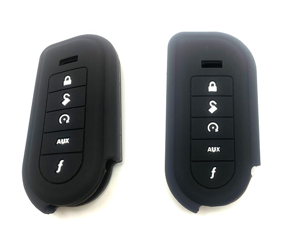 COEOPNC 7153V 7254V & 7654V Black Silicone Cover Remote Control V3 Soft Silicone 5 Keys for Viper Protective Cover Open Below The Right Side Replacement Durable Accessories 2pcs