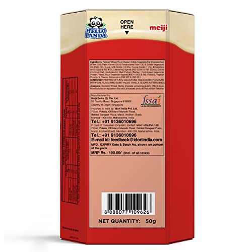 Image of meiji Hello Panda Biscuits(50 G(Pack Of 10), Cocomilk), 300 Grams