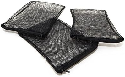 CNZ Universal Media Filter Bag for Ammonia Remover, Bio-Ball, Ceramic Ring, Pellet Carbon (12" x 10" 3-Pack Black)