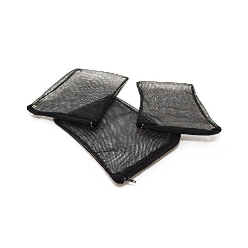 CNZ Universal Media Filter Bag for Ammonia Remover, Bio-Ball, Ceramic Ring, Pellet Carbon (8" x 5.5" 3-Pack Black)