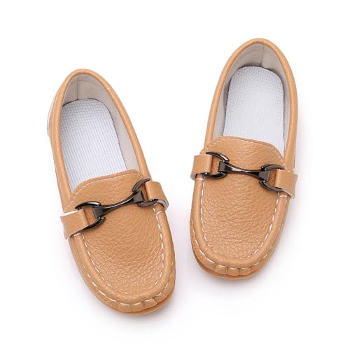 Image of RVROVIC Kids Girls Boys Slip-on Loafers Oxford PU Leather Flats Shoes(Toddler /Little Kid)