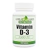 Vitamin D3, Vegan Vitamin D Supplement for Men & Women, 1500IU, 100 Easy Swallow Pills