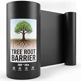 Wamlente 50 ft X 24 in Tree Root Barrier, 60 Mil HDPE Bamboo Root Barrier