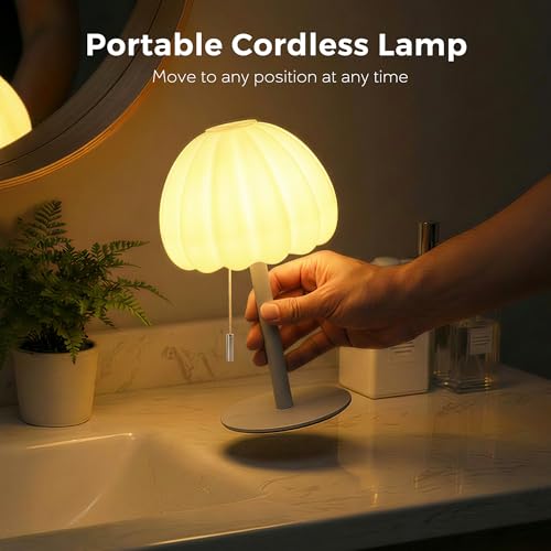 Image of Waterproof Rechargeble Shower Lamp, Outdoor Cordless Table Lamp with 16 Color Changeable, Dimmable Touch Lamp for Inside Shower with Remote Control, LED Night Light for Bathroom, Restaurant - Gray