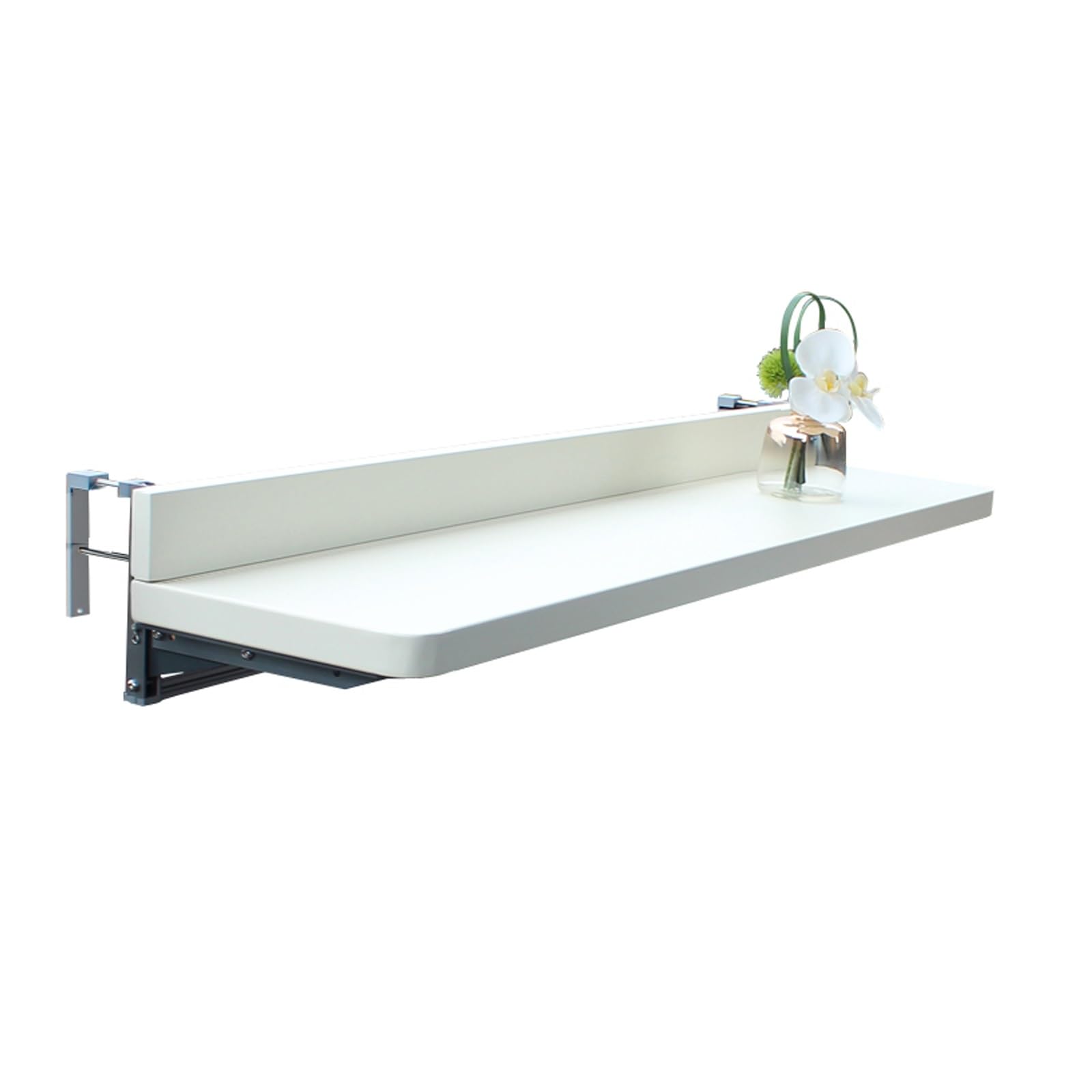 Mesa colgante ajustable de balcón de aluminio blanco y diseño plegable de 120cm