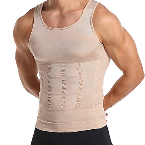 YRYRYW Camisetas de compresión para Hombres con Busto y Vientre Ajustados, Cuello esquinado, Body Shaper, bóxer Transpirables y Slimming Camisetas Household faucets