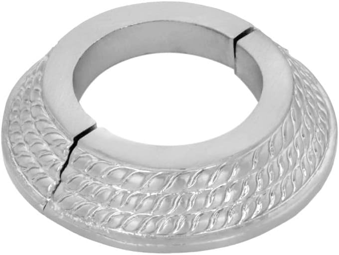 Renovators Supply Manufacturing Aluminum Escutcheon Plate 3.13 OD Escutcheon 1.25 IPS Lacquered Satin Finish Radiator Flange