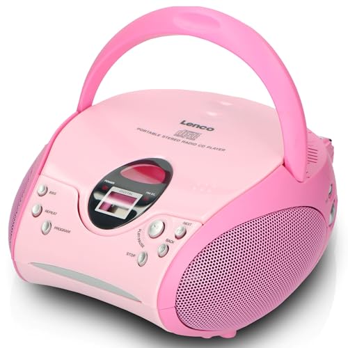 Lenco SCD-24 PINK - CD Player - Radio-CD Player - auch für Kinder - Tragbar