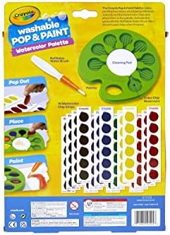 Crayola Watercolor Pop & Paint Palette, Washable Paint Kit, Less Mess Watercolor Paint Set for Kids, Arts & Crafts, Toddler Gifts — view 7