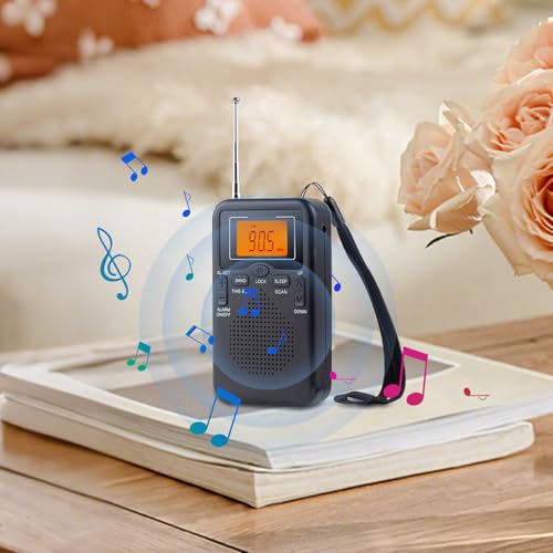 Radio FM/AM à piles, cadeau idéal avec sangle pour seniors
