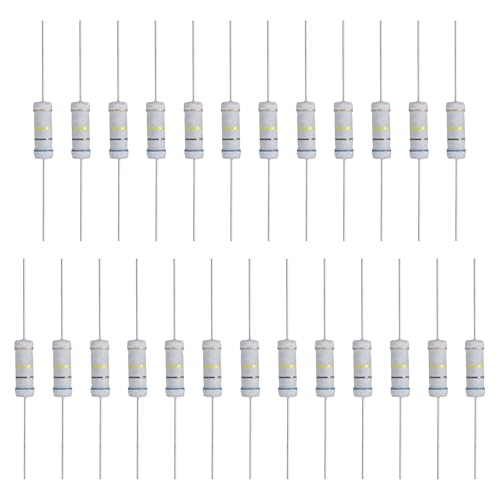 QUARKZMAN 25 Pcs Resistor De 680K Ohm, 3 Watts 5% Tolerancia Resistor De Película De Óxido Metálico Con Terminales Axiales, A Prueba De Llamas Para Proyectos Electrónicos DIY