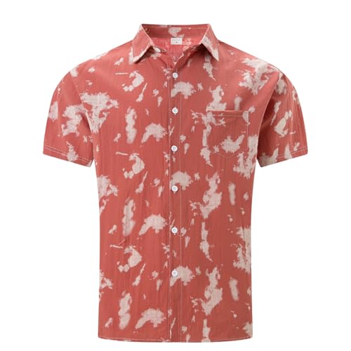 T-shirt de plage tie dye vert pour homme idéal pour les loisirs d'été