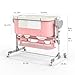 ErmeiRabbit Rocking Bassinet for Baby, Electric Baby Bassinet Automatic 5 Rocking Motion Bassinet Bedside Sleeper for Newborn, Auto Rolling Cradle 6 Height Adjustable with 4 Lullabies