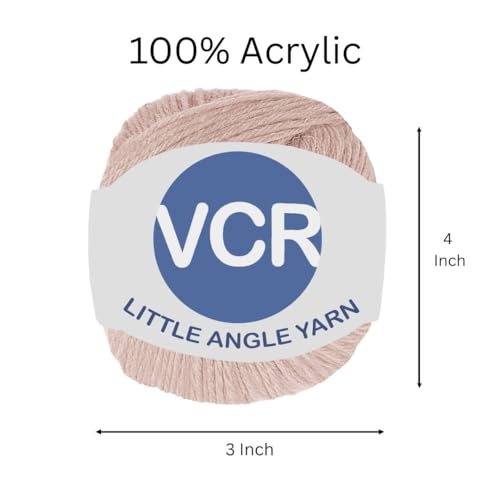Image of VCR 4 Ply Light Khaki Little Angle Yarn, 25 Grams, 92 Meters Length, 100% Acrylic Soft Baby Knitting Yarn for Crochet, Newborn Sweaters, Soft Baby Socks, Mittens and Leggings, Pack of 1