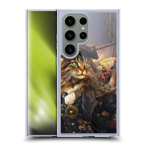 Coque Samsung Galaxy S24 Ultra Michael David Ward Capitaine Cat compatible MagSafe en gel