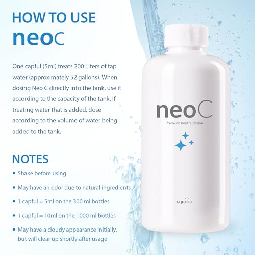 Image of Aquario Neo C - Ammonia Neutralizer for Fish Tank and Chlorine Remover, Liquid Conditioner for Freshwater Fish Tank - Water Conditioner for Aquarium Tank - 300ml