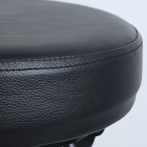 Image of Guitar Stool with Padded Seat, Foldable Guitar Chair with Guitar Stand, Retractable Hook,Fits Acoustic, Electric & Bass Guitars Black