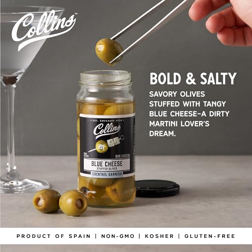 image for Collins Chicago Collins Gourmet Blue Cheese Olives, Premium Stuffed-Ch