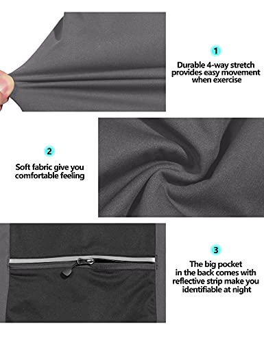 Little Donkey Andy Men's Lightweight Softshell Vest Jacket Short Sleeve For Golfing Hiking Running Grey Xxxl #TOP4