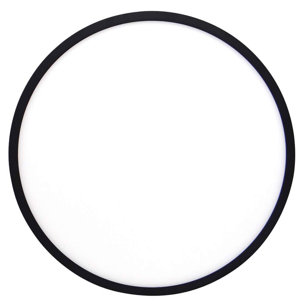 FactorLED Lámpara de Superficie Techo 40W, Plafón Led Negro Dimmable, Iluminación Interior, Tecnología CCT - Luz Seleccionable, Luz cálida, natural y fría (3 en 1)