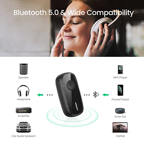 image for UGREEN aptX Bluetooth Receiver Wireless Bluetooth 5.0 Car Adapter Port