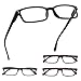 GUD Reading Glasses 4 Pairs Classic Style Readers Comfort Reader Eyeglasses Women Men Reading (2 Black + 2 DEMI, 2.75)