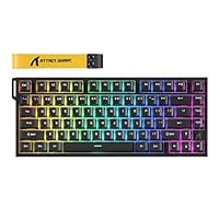 ATTACK SHARK R82 HE Teclado mecânico gamer com fio de gatilho rápido,polling de 8K,precisão de RT de 0,005 mm,taxa de varredura de 256K,amortecimento de som de 5 camadas,interruptor magnético (Preto)