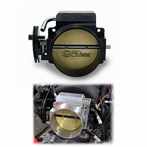 Heinmo Professional Products 92Mm 102Mm Satinheinmo Throttle Body Plate Intake Throttle Body Plate Assembly Replacement For Gm Gen Iii Ls1 Ls2 Ls3 Ls6 Ls7 Lsx (92Mm-Black) #TOP23