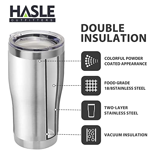 Image of 20 oz 6 Packs Wholesale in Bulk Insulated Stainless Steel Tumblers Reusable Coffee Travel Mugs with Lid Hot n Iced Cups, Double Wall Blank Vacuum Metal Thermal (Half A Dozen, Stainless Steel)