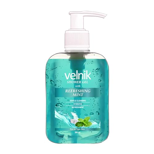 Image of Shower Gel With Refreshing Mint Gentle Cleansing Hydrates Refreshment Skin Body Wash for Women & Men with Skin Conditioners for Radiant Glow & Moisturised Suitable for All Skin Types 250ml