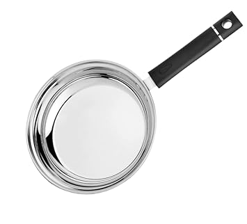 Steelcraft Premium Stainless Steel Sapphire FryPan -20 cm, 920ml (Induction Friendly) Cook and Serve, idle to saute vegies, Frying pan,Silver, Set of 1