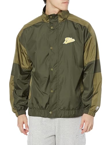 [フィラ] ジャケット トラックジャケット メンズ レディース マウンテンパーカー アウター カラーブロック ワッペンロゴ アウトドア スポーツウェア fh8160 カーキ