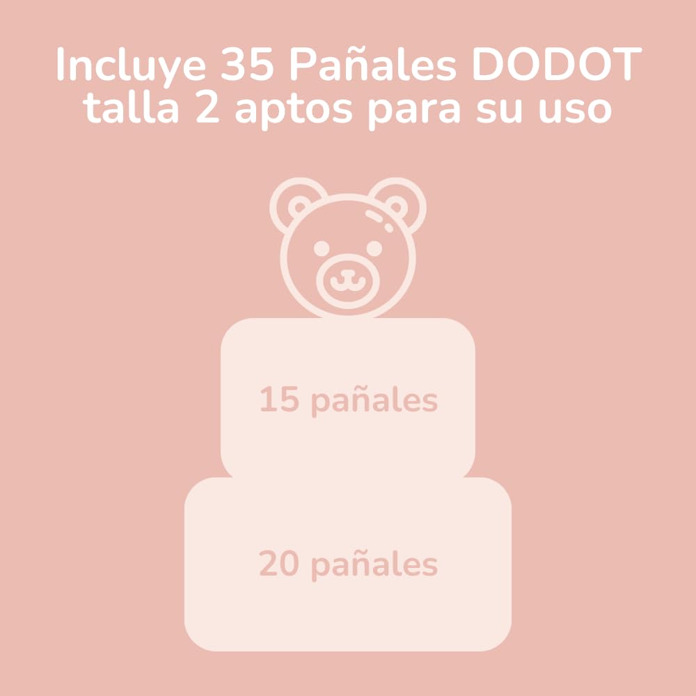 Tarta de Pañales DODOT | Pastel de Pañales para Niña | Regalo Original para Recién Nacido | Regalo para Bebé | Modelo NENUCO Doudou Rosa - MyLittleBabies