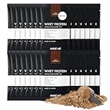 【 ホエイプロテイン｜人工甘味料不使用 】お試し ダイエット 筋トレ 低カロリー 女性 男性 腸活 乳酸菌 ビフィズス菌 ビタミン 無添加 国内製造 食物繊維 トライアル MAKEME 個包装 (30袋, リッチチョコレート)