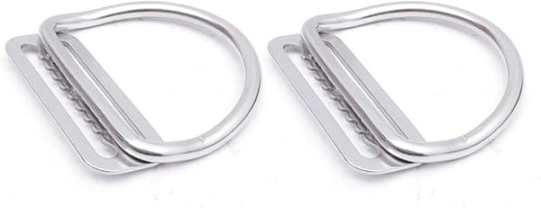 316 Stainless Steel D-Ring for Seatbelt - Ideal for Diving Sidemount (2pcs) - 1