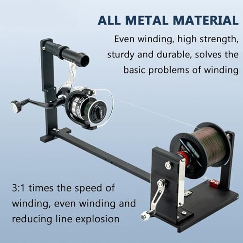 Fishing Line Spooler with Precision Unloading for Effortless Reel Maintenance & Smooth Casting Essential Tool for Anglers
