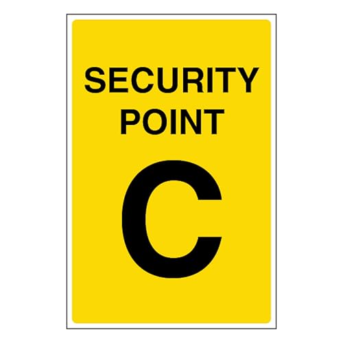 Autocollant en vinyle haute résistance V Safety Point C de 400 x 600 mm
