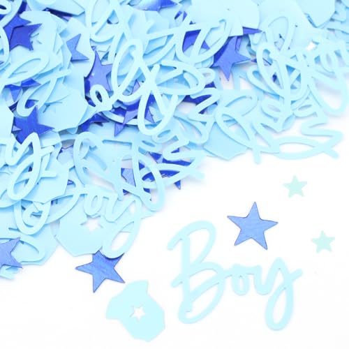 Baby Shower Confetti - Its A Boy, Glitter Confetti Sprinkles for Birthday Party Table Scatters Decoration, Table Scatter Baby Gender Reveal Jungle Birthday Decorations Y9XBZX (Boy)