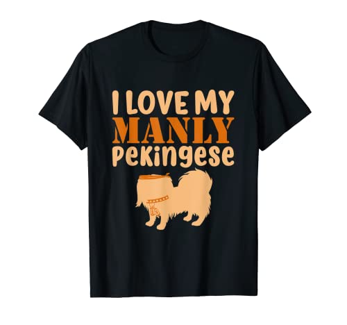 Pékinois Manly Canin Pet Funny Boy Dog Reveal Mignon T-Shirt