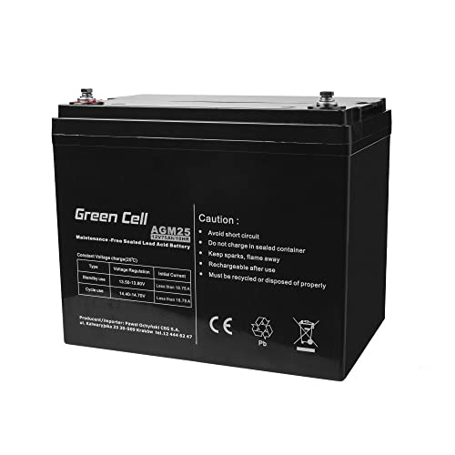 Green Cell Batería Agm 12V 75 Ah