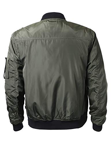 Hat and Beyond Mens Bomber Jacket Active MA-1 Slim Fit Lightweight Windbreaker3