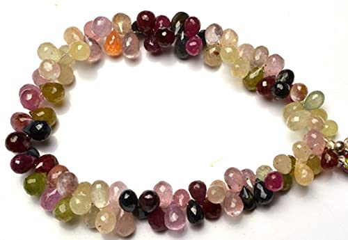 Saphir naturel multicolore en briolettes facettées LKBEADS pour haute joaillerie