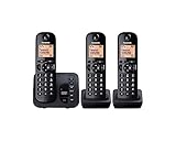 Panasonic Kx-Tgc223Eb Dect Cordless Phone With Answering Machine, Black