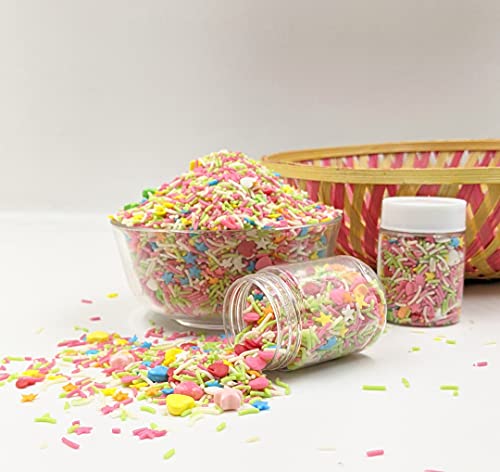 Image of La Aromatic Rainbow Coloured Crispes For Cake Decorating and Topping-200 Grams