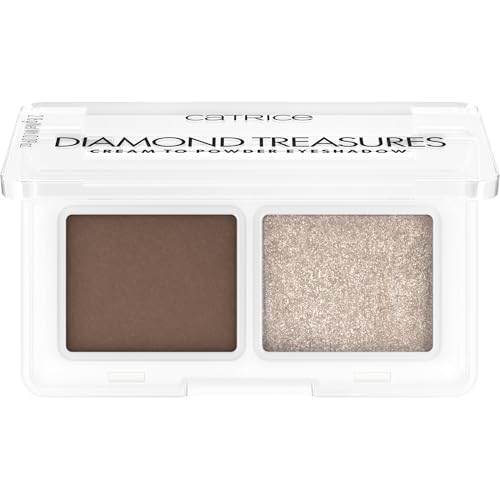 Catrice Diamond Treasures Cream to Powder Eyeshadow, lunga durata, Ultra pigmentato, brillantinata, opaca (2.8g)