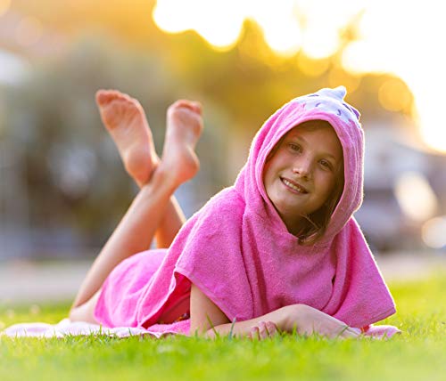 Hudz Kidz Unicorn Towel For Girls Premium Hooded Towel Poncho For Kids & Toddlers, Soft 100% Cotton, Ideal At Bath, Beach, Pool #TOP2