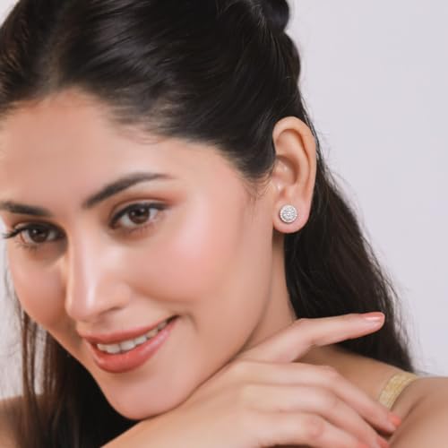Candere by Kalyan Jewellers 14kt/18Kt BIS Hallmark Gold and Certified Diamond Stud Earrings for Women - Image 5